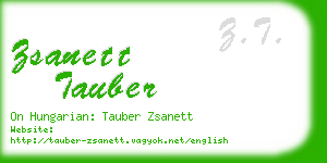 zsanett tauber business card